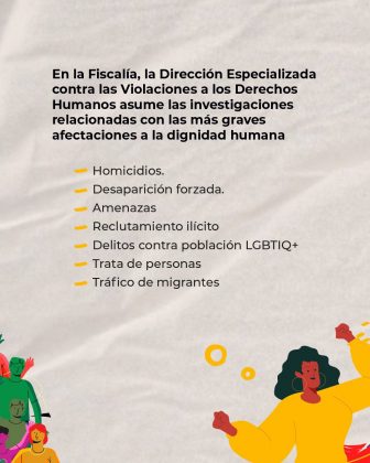 Fondo: Color claro con textura suave. Ilustraciones: En la parte inferior, figuras humanas estilizadas en colores vivos (verde, rojo, amarillo, naranja), levantando las manos, lo que transmite diversidad y participación. Elementos gráficos circulares en tonos amarillos que añaden dinamismo al diseño.