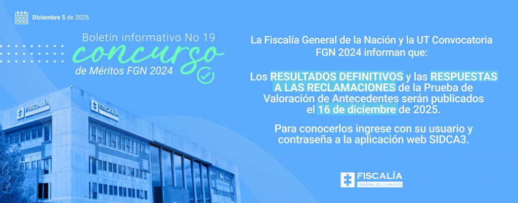 Banner sobre la publicación de resultados de valoracion de antecedentes