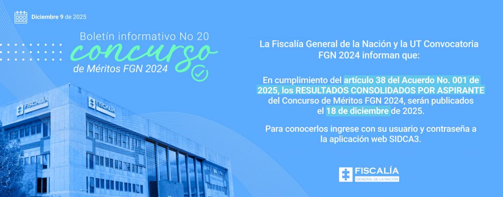 Banner sobre el boletin No20 del concurso de meritos 2024