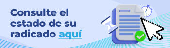 Banner de consulte el estado de su radicado
