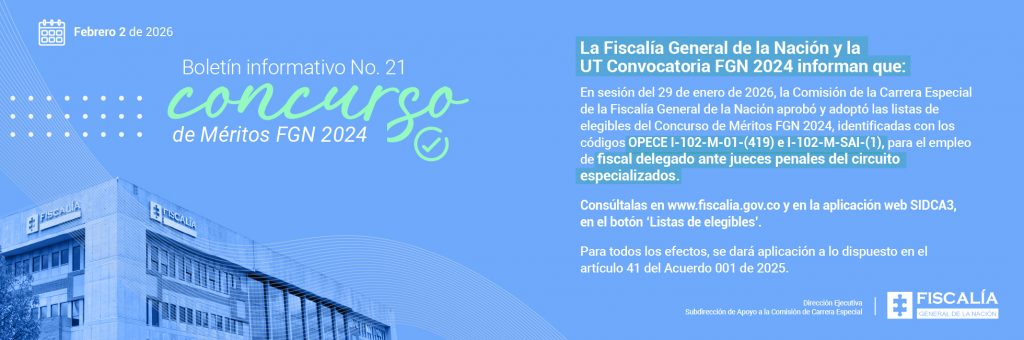Banner sobre la lista de elegibles del concurso de meritos 2024