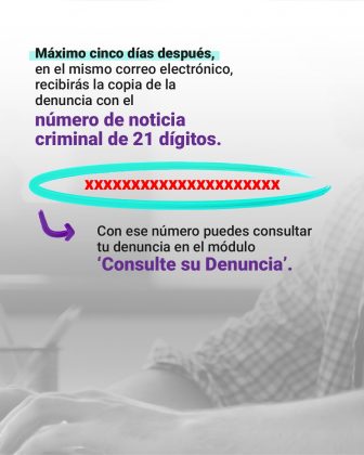 Después de diligenciado el formulario, el sistema arroja un número de incidente de 13 dígitos, el cual es enviado al correo electrónico registrado.