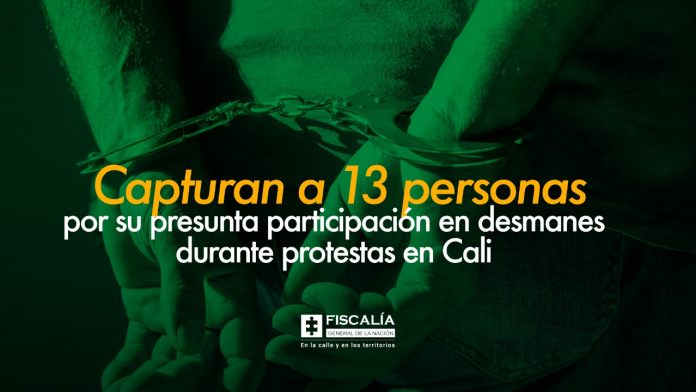 Capturados desmanes Cali