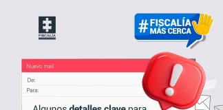 Cómo identificar si una citación de la Fiscalía, por correo electrónico, es real o no En la imagen de portada de la sección de redes sociales Fiscalía más cerca se ve un fondo gris claro con un recuadro blanco con rojo con un titular que dice: Algunos detalles clave para identificar si una citación de la Fiscalía General de la Nación que llega por correo electrónico, es real o no.
