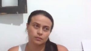 Diana Patricia Soto Arias, funcionaria del Inpec durante las audiencias que le realizaron en Salamina (Caldas).