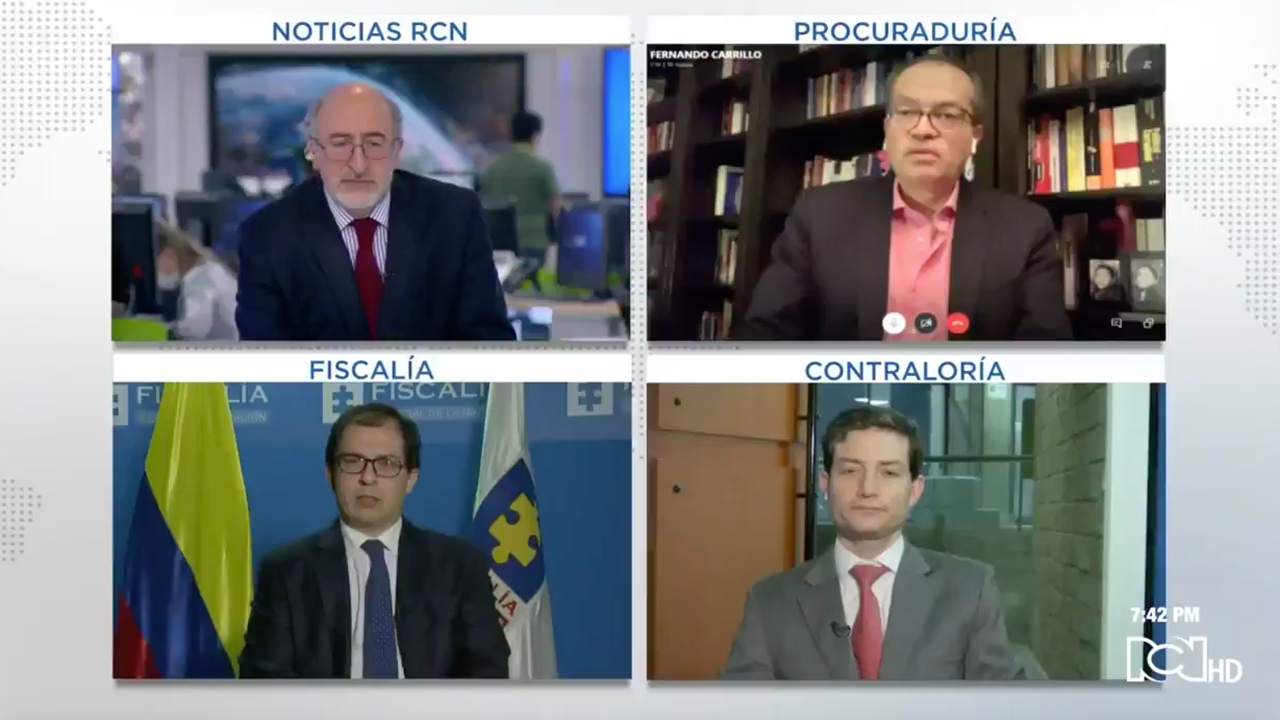 Entrevista a Fiscal, Procurador y Contralor en Noticias RCN - Transparencia por la emergencia (Primera parte -21 de mayo de 2020)