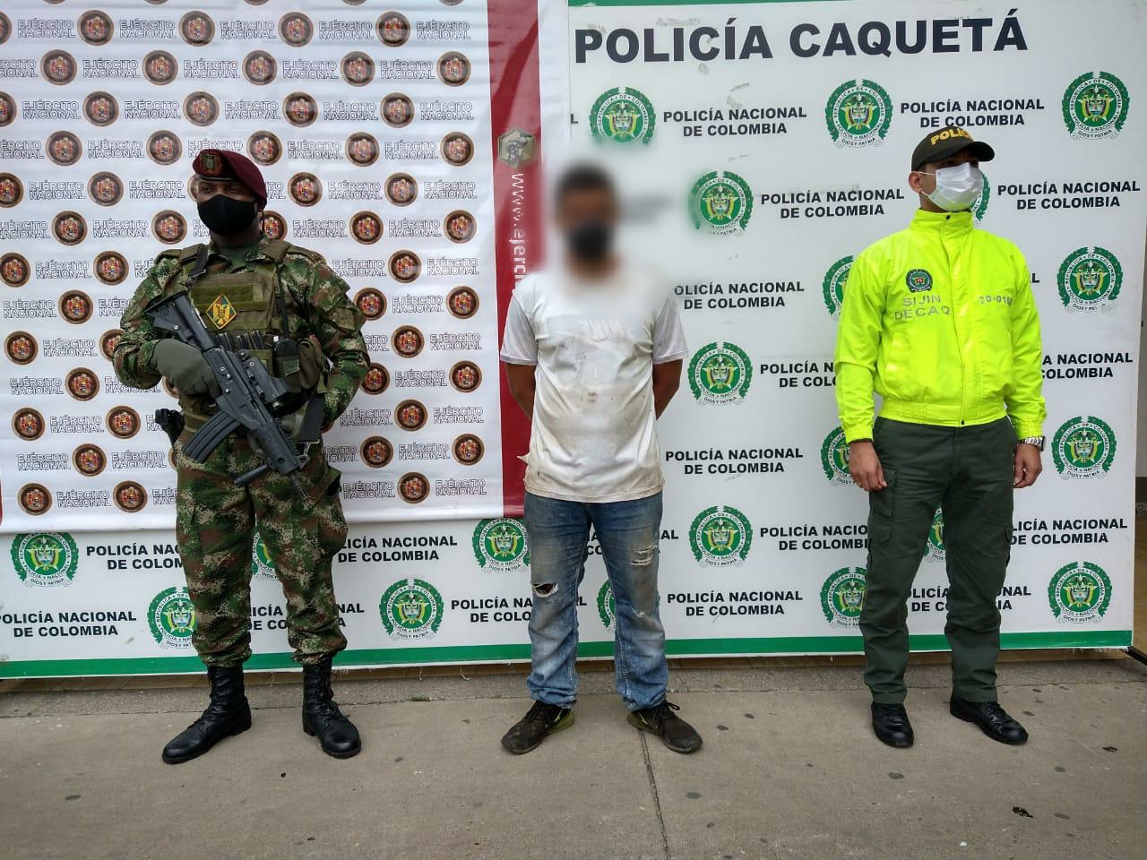 Presunto integrante del Gaor E-62 que habría participado en el desplazamiento de un reincorporado en La Montañita (Caquetá).