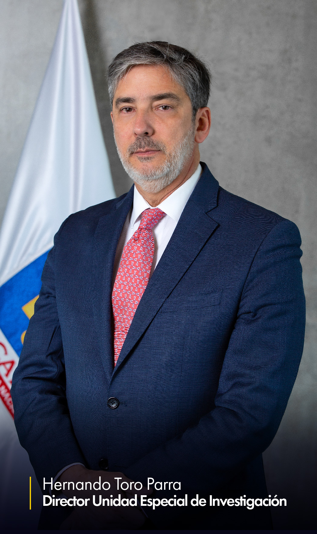 En la imagen aparece Hernando Toro Parra, director Unidad Especial de Investigación en una imagen de medio cuerpo.