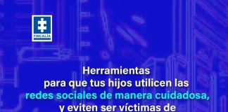 Herramientas para que tus hijos utilicen las redes sociales de manera cuidadosa, y eviten ser víctimas de cibercriminales En la imagen se ve una portada diseñada de la sección de redes sociales Ciberseguro con un fondo azul con niños sonrientes haciendo diferentes actividades, uno de ellos tiene una tablet en sus manos, otro está mirando su celular, otro está escuchando música y otro está haciendo con sus manos la seña de amor y paz con un titular que dice Herramientas para que tus hijos utilicen las redes sociales de manera cuidadosa, y eviten ser víctimas de cibercriminales.