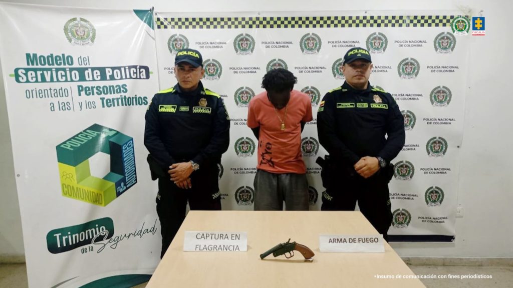 Jesús Jeiler Martínez Quinto fue sorprendido en Pereira. Tendría en su poder un arma de fuego modificada