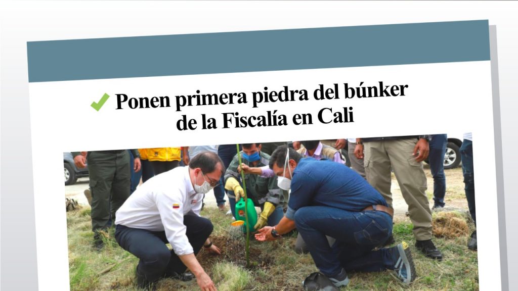 Ponen primera piedra del búnker de la Fiscalía en Cali ...