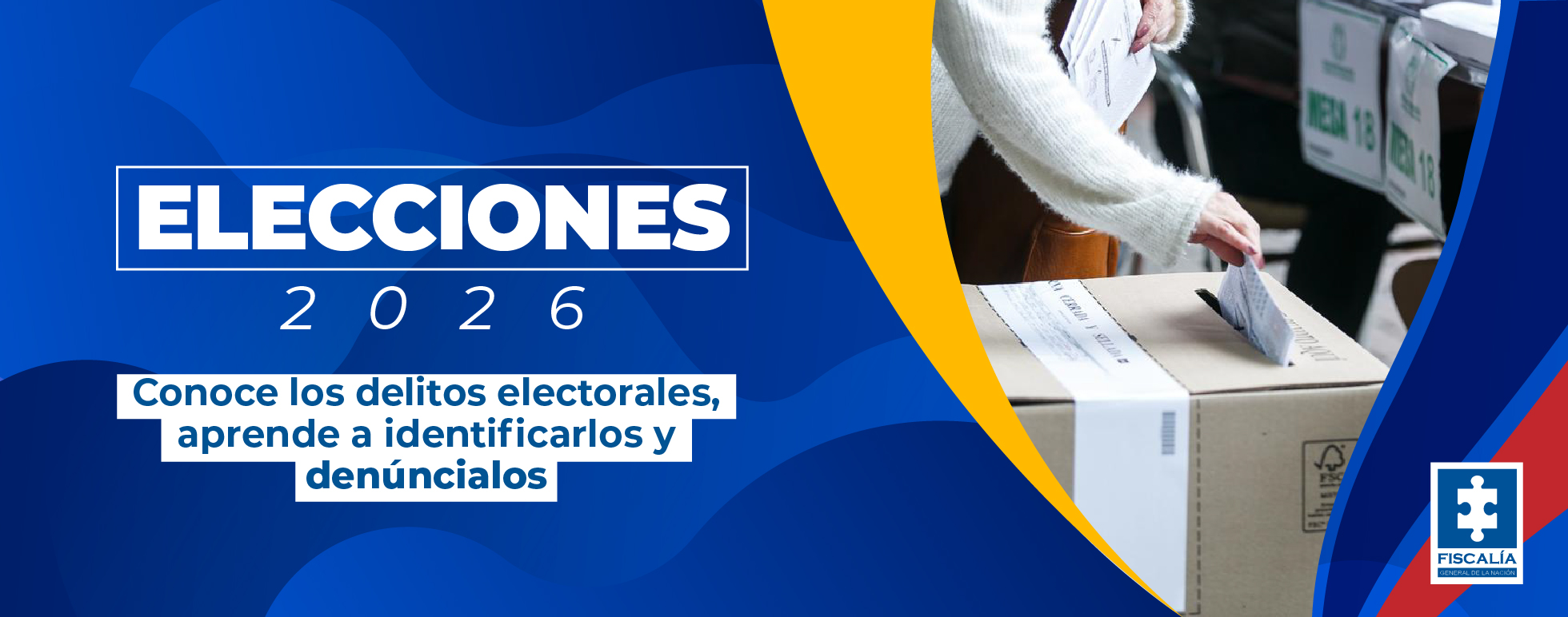 Banner sobre el micrositio sobre delitos electorales