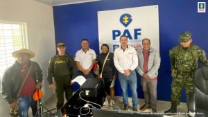 En la fotografía se observa la inauguración de la sede por el director seccional de fiscalías Cauca, Gustavo Montaña con el alcalde municipal.