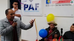 En la fotografía se observa la inauguración de la sede por el director seccional de fiscalías Cauca, Gustavo Montaña con el alcalde municipal.