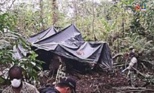 Los agentes del CTI hallaron el cambuche donde permanecieron secuestrados las dos secuestrados