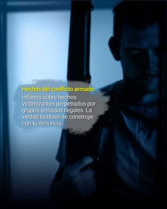 imagen muestra a un hombre de frente con un arma en la mano, la imagen es de tonos color azul