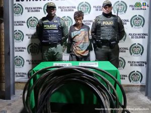 Yeison Stiven Marín Patiño fue privado de la libertad en centro carcelario por su presunta responsabilidad en el hurto de cable de comunicaciones.