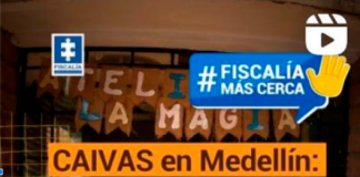 CAIVAS en Medellín: contra la explotación sexual infantil. En la imagen de portada de la sección de redes sociales Fiscalía más cerca se ve una fotografía del Centro Atención Integral Víctimas de Abuso Sexual en Medellín con un titular que dice CAIVAS en Medellín: contra la explotación sexual infantil.