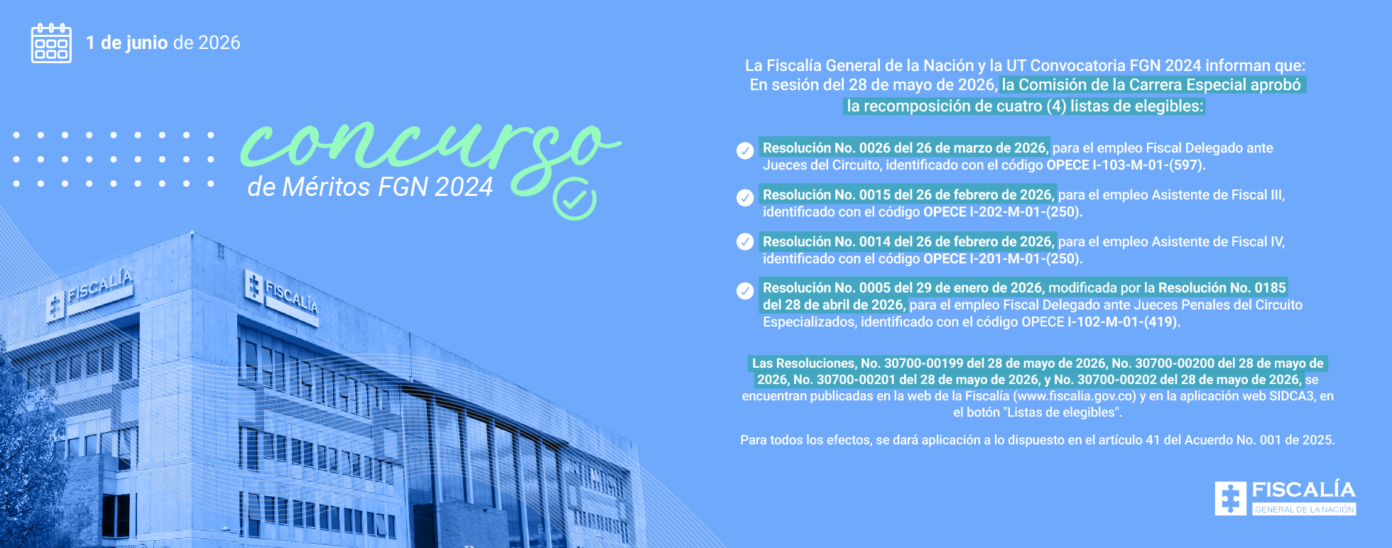 Concurso de Méritos FGN 2024