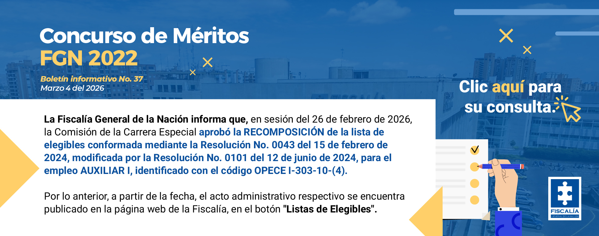 Boletín 37 Concurso de Méritos 2022