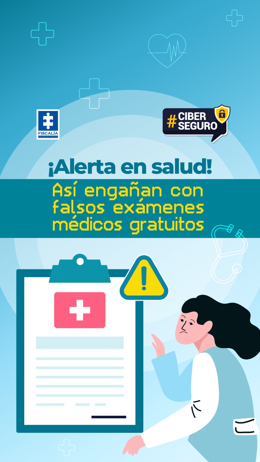 portada ciberseguro sobre falsas citaciones a examenes medicos
